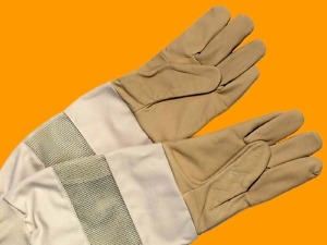 Imkerhandschuhe - Rindsleder mit Lüftungsgitter